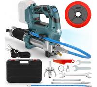 VexNook Pistola de engrase con batería compatible con batería de iones de litio Makita de 18 V, 12000 PSI, con motor sin escobillas, flujo de 160 g/min, para grasa a granel y tubo de mantequilla (sin