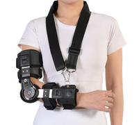 Vexorium Férula De Codo Postoperatoria Ajustable con Bisagra Soporte De Brazo Ligero con Correa para Hombro Forro Extraíble para Rehabilitación Después De Cirugía,Right