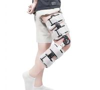 Vexorium Férula de Rodilla Post-operatoria con Bisagra, Ajustable Ortesis Soporte de Rodilla Rodillera para Rotura de Menisco, Lesiones ACL, Recuperación Adulto,Right