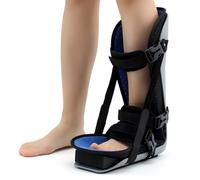 Vexorium Férulas Nocturnas para Fascitis Plantar, Órtesis Ajustable para Tobillo y Pie para Pie Caído, Inmovilización de Fracturas, Hiperextensión de Rodilla, Tendinitis de Aquiles (Left, L)