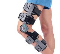 Vexorium Rodillera con bisagras Ajustables, inmovilizador de Rodilla ROM, órtesis para piernas, órtesis rotuliana ortopédica para recuperación posoperatoria,Left Side