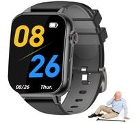 Vexorium Smartwatch 4G para Personas Mayores con Detección de Caídas, Botón SOS, GPS Tracker, Llamadas Bidireccionales, IP67 Impermeable, Reloj de Seguridad para Ancianos con Soporte SIM,Negro