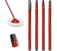 Vexran Compatible con palo fregona Vileda Turbo, recambio fregona Vileda con pedal, 4 secciones ajustables, acero inoxidable, para pisos, techos, ventanas y coches