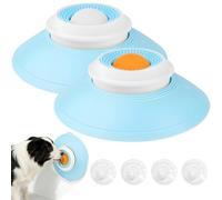 Vexran Juguete para lamer Perro 2 pcs - Bola giratoria para lamer, Juguete Interactivo Perro con Ventosa, comedero Lento para Perros, Juguetes interactivos para Perros, Comida húmeda, Anti-estrés