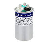 VEXUNGA 30/5 uF 30+5 MFD 370VAC or 440VAC Dual Run Start Round A/C Capacitor