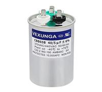 VEXUNGA 40/5 uF 40+5 MFD 370VAC or 440VAC Dual Run Start Round A/C Capacitor