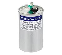 VEXUNGA 70/5 uF 70+5 MFD 370VAC or 440VAC Dual Run Start Round A/C Capacitor
