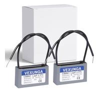 VEXUNGA CBB61 Condensadores 1,2uF 450V AC Capacitador Ventilador Arranque 1.2uF Cbb61 Funcionamiento 50/60Hz para Acondicionado motor Capacitor Ventilador Techo (2Paquete)