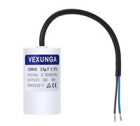 VEXUNGA Condensador de Arranque Motor 15uF 450V CBB60 SH Condensadores 15µf 450VAC 40x70MM para Lavadora Bomba Ventilador Secadora 50/60Hz con Cable