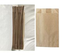 VEZODEK Bolsas de Papel Kraft Marrón para Favores de Fiestas Infantiles Comida Pequeña 20x12cm | Bolsa de Almuerzo para Pan Sándwich, Regalo Dulces (100)