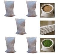 VEZODEK Sacos para Escombros Blancos 60x90cm Sandbag | Costal Saco de Tela de Polipropileno Bolsas Rafia Gomas de Anclaje Resistentes 50kg | Saco Arena Tierra Jardin Sacos Antiinundacion (5)