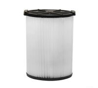 VF4000 - Filtro lavable para aspiradora Ridgid de 5 a 20 galones en seco y húmedo para aspiradora, repuesto plisado para aserrín y cenizas, color blanco, 22 x 17,2 cm