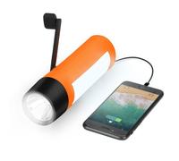 VFAN Linterna de manivela recargable / generador / cargador USB para teléfono y situaciones de supervivencia de emergencia (naranja)