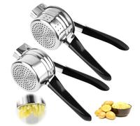 VFANDV 1 Pezzo Prensa de Patatas, Aplastador de Patatas de Acero Inoxidable, Dos modelos distribuidos aleatoriamente, Fácil de Limpiar, puré de Verduras, Zumos de Frutas y Receta de Alimentos