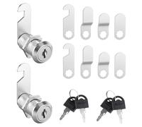 VFANDV 2 Juegos de Cerradura de Buzón 16mm, Cerradura Taquilla con 5 Placas Diferentes y 2 Llaves Cierres Seguridad Universal Cerradura de Leva para Armario Cajón Taquillas Muebles