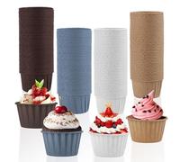VFANDV 200 Piezas Moldes Magdalenas de Papel, Estuches Desechables para Muffins, Cupcakes y Vasos para Bodas, Cumpleaños y Fiestas
