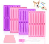 VFANDV 4 Unidades Alfombrilla Para Hornear Galletas Para Perros, Alfombrillas para Hornear para Golosinas para Perros, Molde de Silicona Galletas de Perro Para Hacer Galletas Y Golosinas