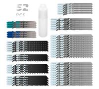 VFANDV 52 Hojas para Sierra de Calar, Vástago en T hojas de Sierra de Calar para Láminas de Acero, Accesorios Sierra de Calar para Madera y Metal, T118A/T118B/T101AO/T111D/T244D/T111C/T101B/T101BR