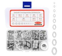 VFANDV Arandelas Metalicas, 684 piezas Arandelas para Bisagras de Puertas Acero Inoxidable Arandelas Planas Combinaciones de Arandelas en 9 Tamaños M2 M2.5 M3 M4 M5 M6 M8 M10 M12