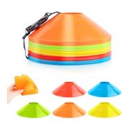 VFANDV Conos Entrenamiento, 50 Piezas Conos Futbol 5 Colores Conos Agilidad Redondos, Juego de Conos de Fútbol para Entrenamiento de Fútbol, Marcado de Canchas