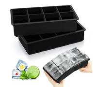 VFANDV Cubiteras para Hielo Grandes, 2 Piezas Bandejas de 30 Cubitos de 5x5cm, Cubiteras para Hielo Silicona para Puré de Frutas, Cócteles, Whisky, Vino