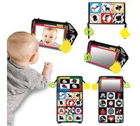 VFANDV Espejo Bebe, Juguetes Sensoriales Espejo Bebe Montessori Juguetes Bebes, Plegable Montessori con Libro Sensoriales - Juegos Bebe 0 3 6 9 12 Meses (1P)