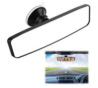 VFANDV Espejo Retrovisor Interior, 24 x 6.5cm Espejo Retrovisor Coche Universal con Ventosa Retrovisor Antideslumbrante 360° Espejos Interiores Universal Plano Gran Angular para Automóvil SUV