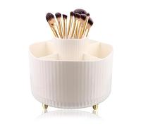 VFANDV Organizador de Maquillaje, Organizador de Maquillaje Giratorio 360 Almacenaje Maquillaje 5 Rejillas (Blanco)