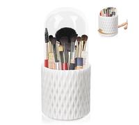 VFANDV Organizador de Maquillaje, Organizador de Maquillaje Giratorio 360°Organizador de Maquillaje Giratorio con Tapa Organizador de Cosméticos Giratorio 5 Contenedores Organizador de Brochas