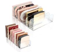 VFANDV Organizador de Paleta, 2 Piezas Organizador de Paletas de Maquillaje 7 Compartimentos Organizadores de Paletas de Sombras de Ojos para Baño Vanidad Encimera