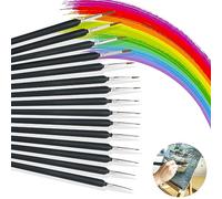 VFANDV Pinceles para Pintura, 15 Piezas de Detalle Finos Miniaturas Profesional Punta Ultrafina para Acrílico Óleo Acuarela Acrílica