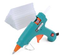 VFANDV Pistola de Pegamento Caliente, 60pcs 7mm*100mm Barras & Mini Pistola de Pegamento 20W, Pistola de Silicona para Manualidades DIY, Arte, Reparaciones