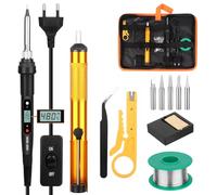 VFANDV Soldador de Estaño 80W Kit Profesional 13 en 1 Con Temperatura Ajustable 180℃-520℃ Para Reparación, DIY, Bombas de Soldadura