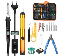 VFANDV Soldador de Estaño 80W Kit Profesional 17 en 1 Con Temperatura Ajustable 180℃-520℃ Para Reparación, DIY, Bombas de Soldadura