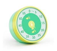 VFANDV Temporizador Visual de Acero Inoxidable,Temporizador Mecánico 60 Min con Imán y Soporte para Cocina Aula Oficina y Gimnasio (Verde)