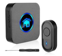 VFANDV Timbre Inalámbrico Exterior Impermeable, Timbre Inalámbrico, IP55 Impermeable Doorbell 300M, Kit de Timbre Inalambrico, 5 Niveles de Volumen y 55 Melodías, Indicador LED para Hogar, Salón
