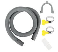 VFANDV Universal Manguera De Drenaje, Ø 20mm Tubo de Drenaje de Lavavajillas, Kit de tubo de extensión de manguera de drenaje con Abrazaderas y Soportes, para Lavadora Lavavajillas y Secadora (1M)