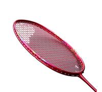 VFdthR Badminton Set Raqueta de bádminton Fibra Carbono superligera 8U 62G G5, Raqueta Entrenamiento Ofensiva con Cuerdas for Adultos(Red)