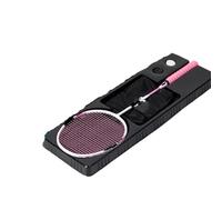 VFdthR Badminton Set Raqueta de bádminton Ofensiva, máx. 11 kg (Incluye Bolsa y Cuerda), Fibra Carbono Profesional Titanio(1PCS Pink Box)