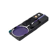 VFdthR Badminton Set Raqueta de bádminton Ofensiva, máx. 11 kg (Incluye Bolsa y Cuerda), Fibra Carbono Profesional Titanio(1PCS Purple Box)