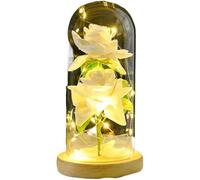 VFdthR Rosa De Cristal Rosa de Cristal, Rosa eterna Artificial, luz en Cubierta, decoración del hogar for San Valentín, Regalo Navidad for Madres(Style C)