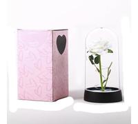 VFdthR Rosa De Cristal Rosa de Cristal, Rosa for Siempre, eterna, Flor Artificial, Aspecto Realista, lámina en cúpula, día la Madre, graduación, Regalos Boda, Regalo Dama Honor(S5)