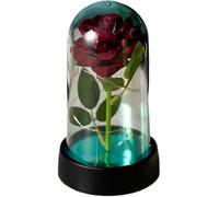 VFdthR Rosa De Cristal Rosa de Cristal, Rosa for Siempre, Flor Aluminio luz eterna en Cubierta Vidrio, Regalos Aniversario, Boda for Invitados, Dama Honor, día San Valentín(Wine Red)