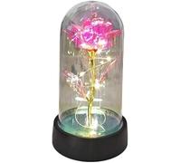 VFdthR Rosa De Cristal Rosa de Cristal, Rosa for Siempre, Regalo del día San Valentín for Novia, Flor lámina luz eterna en Cubierta Vidrio, favores Boda for Madres, Dama Honor(Rose)