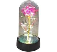 VFdthR Rosa De Cristal Rosa de Cristal, Rosa for Siempre, Regalo del día San Valentín for Novia, Flor lámina luz eterna en Cubierta Vidrio, favores Boda for Madres, Dama Honor(Rose Warm Light)