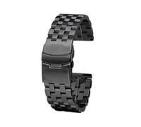 VFEBTSD Compatible con Casio Hamilton Karki Aviation Field Series Metal Acero inoxidable Cool Shark Net Pulsera Correa de reloj Correa de reloj 20 mm 22 mm(76 black,22mm)