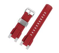 VFEBTSD Compatible con Casio MTG-B1000 Serie MTG-B2000 Correa de acero sólido Correa de acero inoxidable Fondo azul rojo MTG B2000 Mod Kit Cadena de metal(Red silver buckle,MTG-B1000)