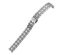 VFEBTSD Correa de acero inoxidable 12 mm compatible con Tissot 1853 Little Beauty Series T126, correa reloj metal sólido, color plata, oro rosa, resistente al agua(Silver)