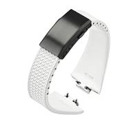 VFEBTSD Correa de caucho fluorado compatible con Tissot PRX Series Super Player (35 mm, 40 mm), FKM, for mujer y hombre, hebilla plegable liberación rápida, 11 12(White Black,11mm)