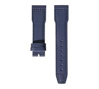 VFEBTSD Correa de cuero compatible con IWC Pilot's Mark, hebilla plegable, for hombre y mujer, correa repuesto piel vaca suave(Royal blue,20mm)